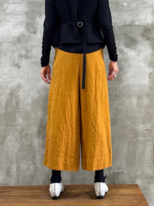 The Palazzo Pants - Mustard Linen
