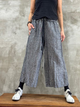 Load image into Gallery viewer, The Palazzo Pants - Salt &amp; Pepper Linen