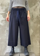 Load image into Gallery viewer, The Winter Palazzo Pants - Navy Wool
